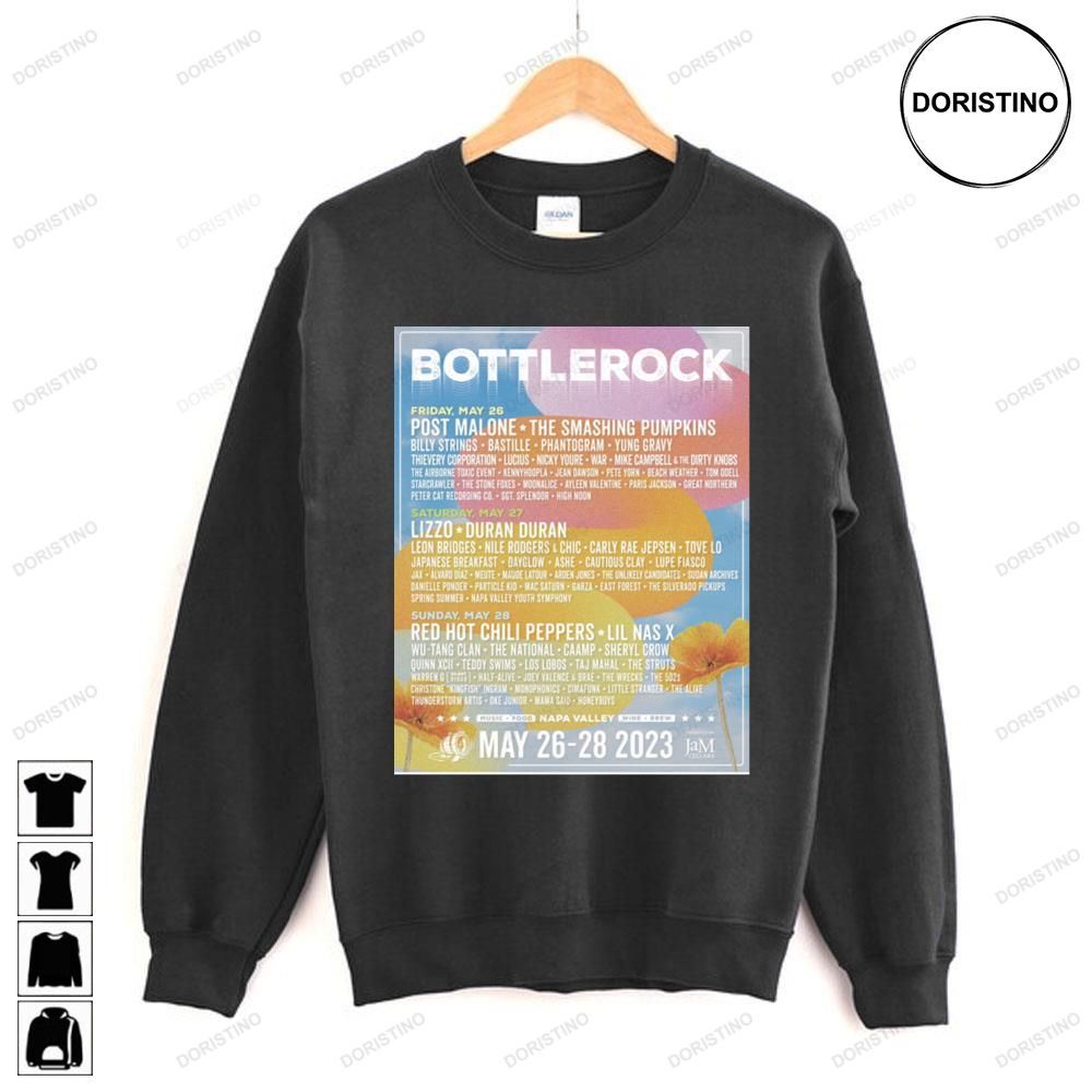 May 2023 Tour Bottlerock Napa Valley Limited Edition T-shirts